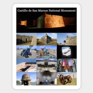 Castillo de San Marcos collage Sticker